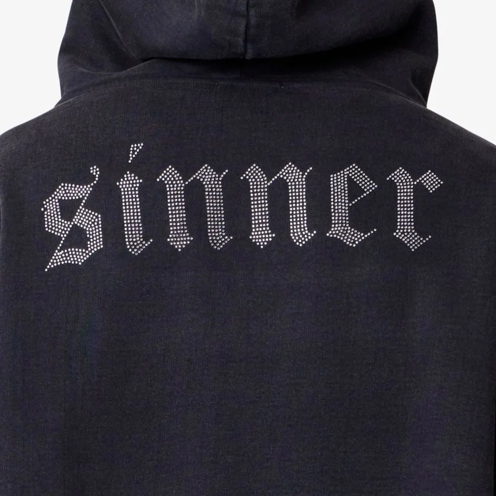 MNML Black Hoodie with Saint Graphic - Picture 3 of 5